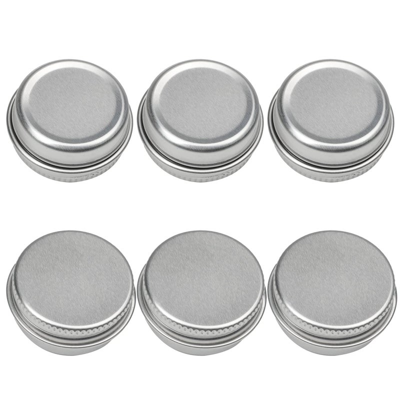 Othmro 6pcs 0.3oz Metal Round Tins Aluminum Tin Cans Containers with Screw Lid, 35*18mm(DxH) Silver tin cans for Salve, Spices, Lip Balm, Tea or Candies 10ml - Image 1